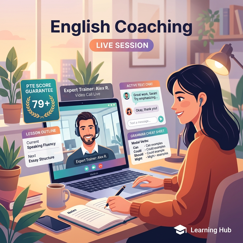 PTE Institute Live Online Interactive Classroom Coaching Illustration